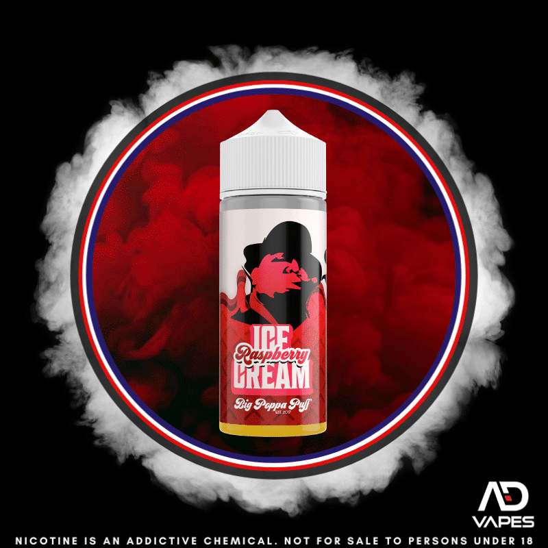 Big Poppa Puff Raspberry Ice Cream 120ml Flavour Shot