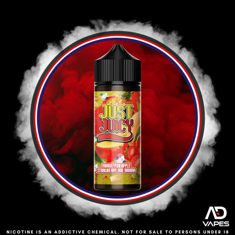 The Hidden Cloud Just Juicy Mango Pineapple Strawberry and Banana 120ml Flavour Shot
