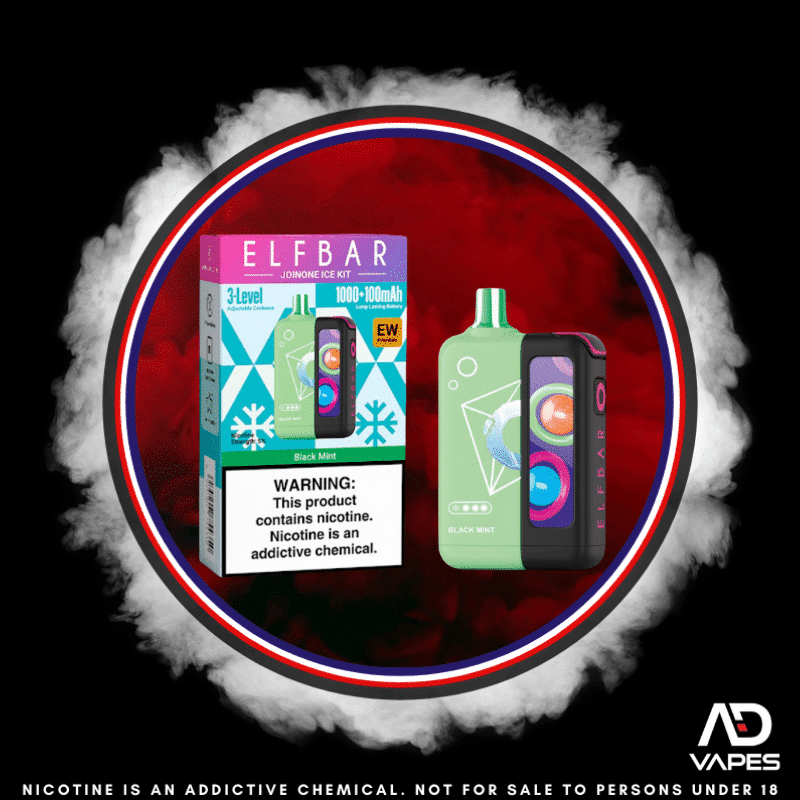 Elf Bar EW16000 50mg Kit Black Mint Pod + Battery