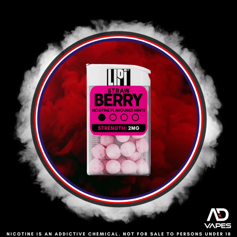 E-Xhale Lipi Nicotine Mints 2mg Strawberry 30 Pack