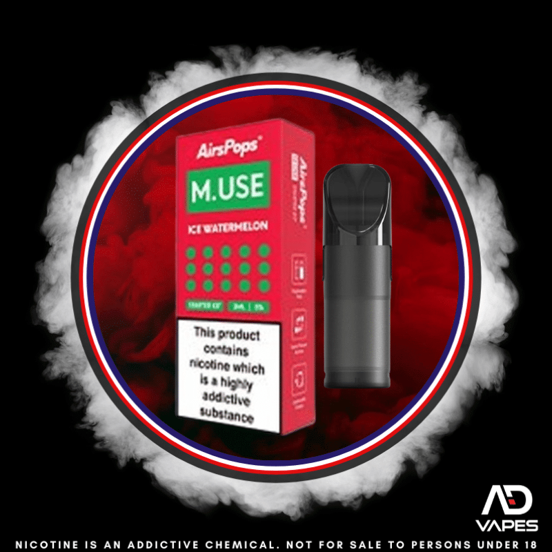Airscream AirsPops M.USE Replacement Pod 50mg 3ml Ice Watermelon