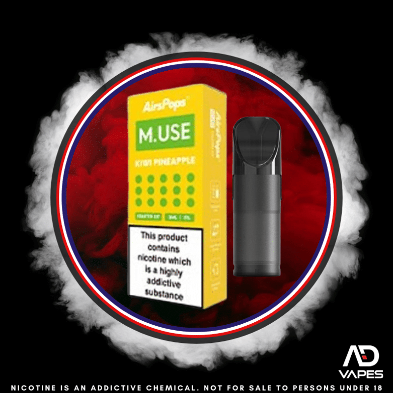 Airscream AirsPops M.USE Replacement Pod 50mg 3ml Kiwi Pineapple
