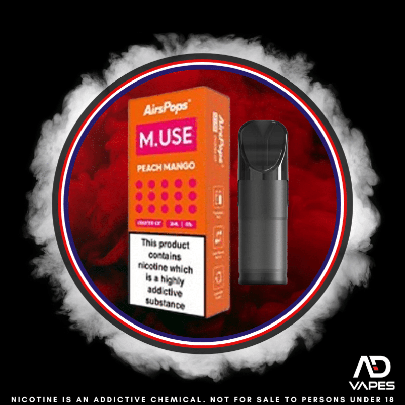 Airscream AirsPops M.USE Replacement Pod 50mg 3ml Peach Mango