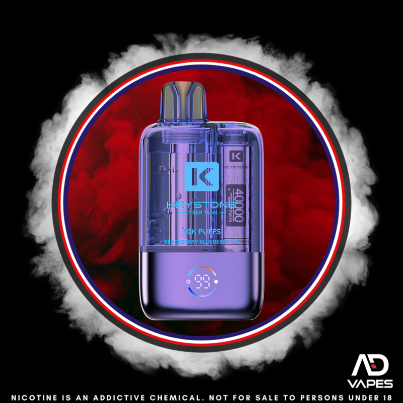 Keystone Cyber Tank 40K 50mg Blackberry Blueberry Ice