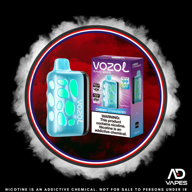 Vozol Rave 40K 50Mg Cherry Strawberry 1 Vozol rave 40k 50mg cherry strawberry