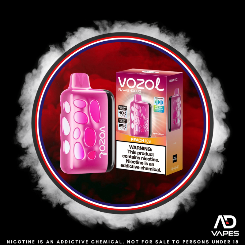 Vozol Rave 40K 50Mg Peach Ice 1 Vozol rave 40k 50mg peach ice