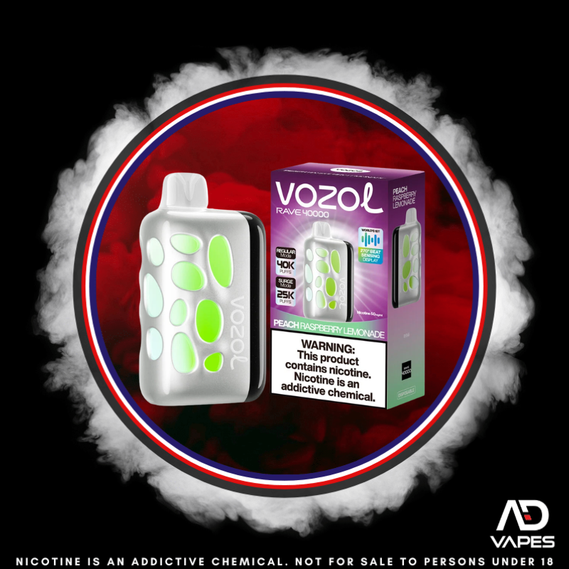 Vozol Rave 40K 50mg Peach Raspberry Lemonade